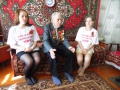 6 мая 2015 г. представитель Лукояновского благочиния и волонтеры посетили ветерана ВОВ И. Ежкова.