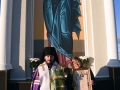 8 октября 2017 г. епископ Силуан освятил киот с образами Христа и Божией Матери на въезде в город Перевоз